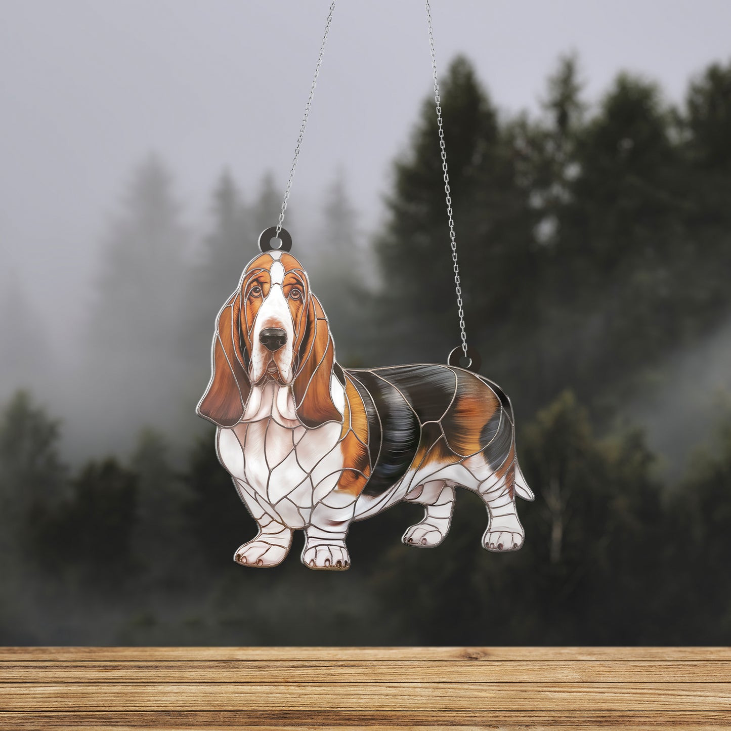 Basset Hound Acrylic Hanging Decor