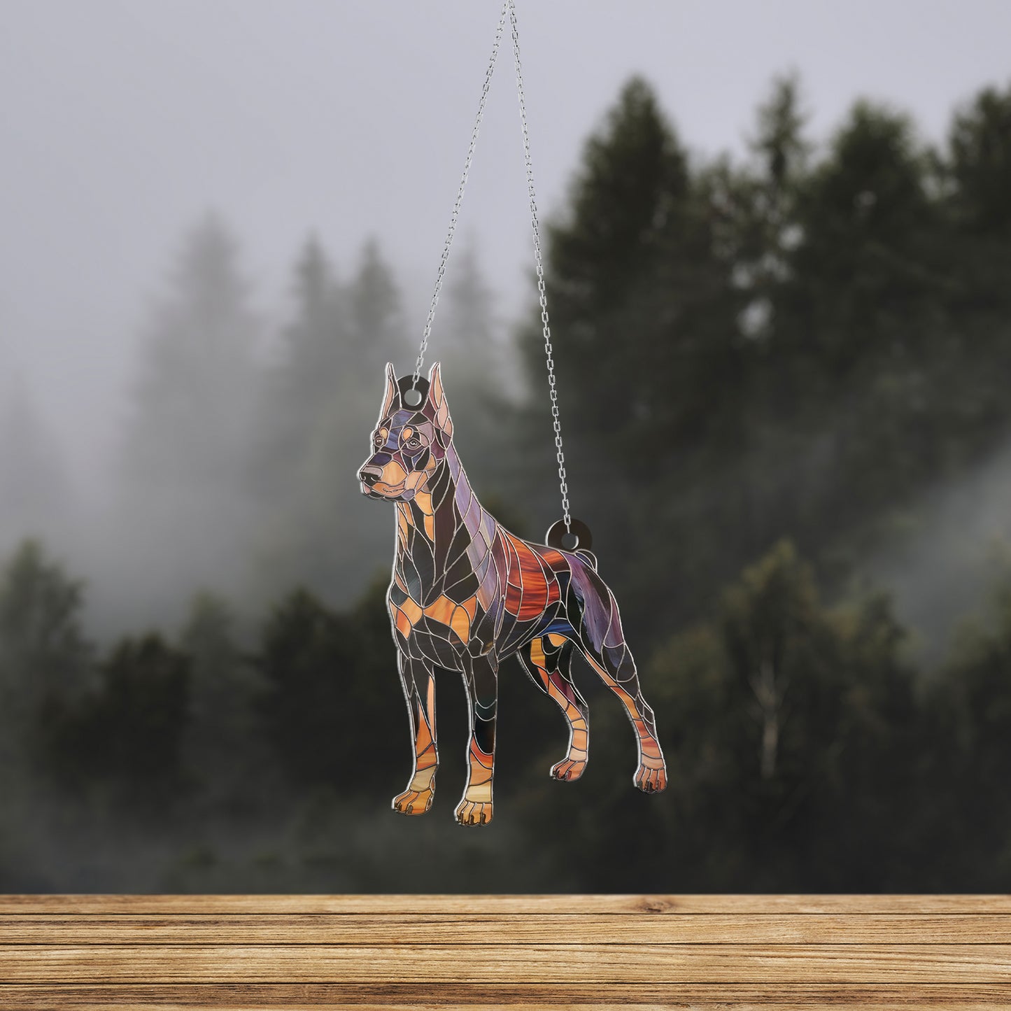 Doberman Acrylic Hanging Decor