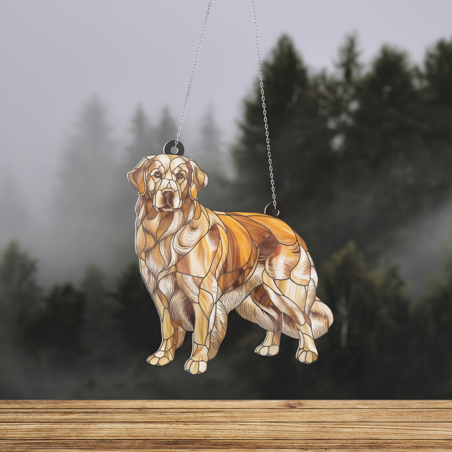 Golden Retriever Acrylic Hanging Decor