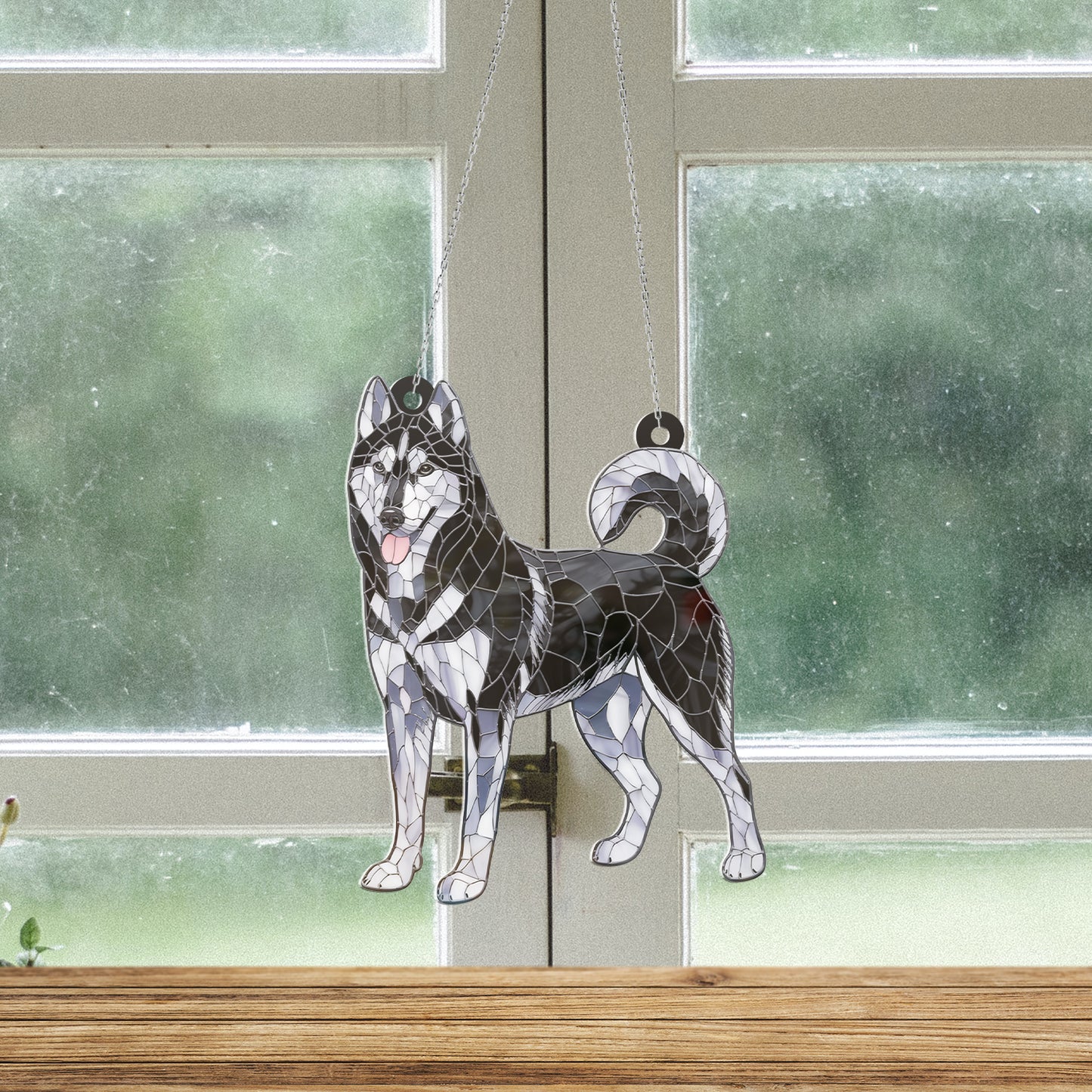 Husky Acrylic Hanging Decor