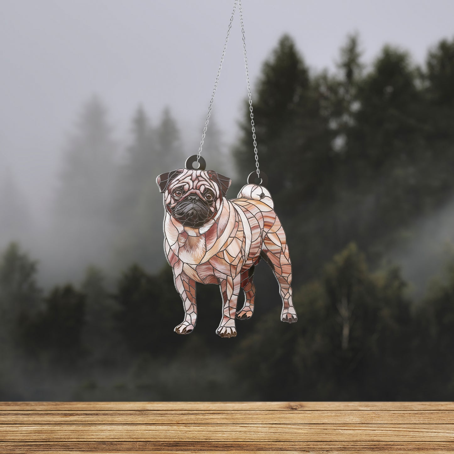 Pug Acrylic Hanging Decor