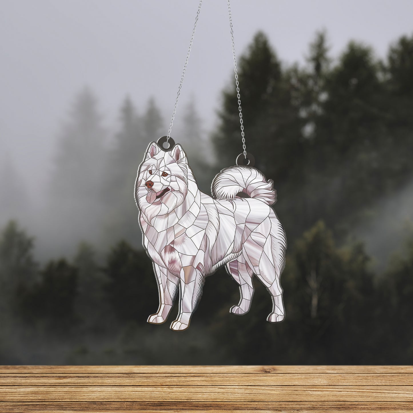 Samoyed Acrylic Hanging Decor