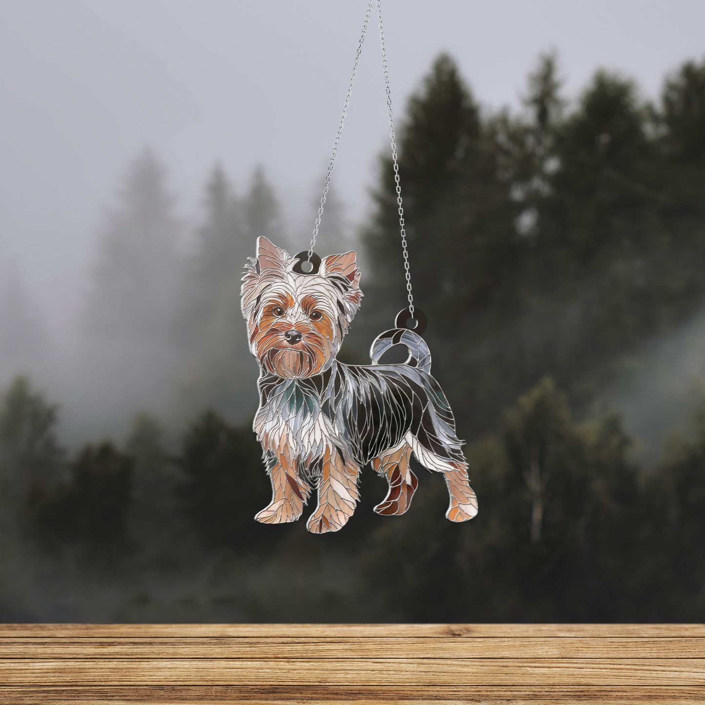 Yorkie Acrylic Hanging Decor