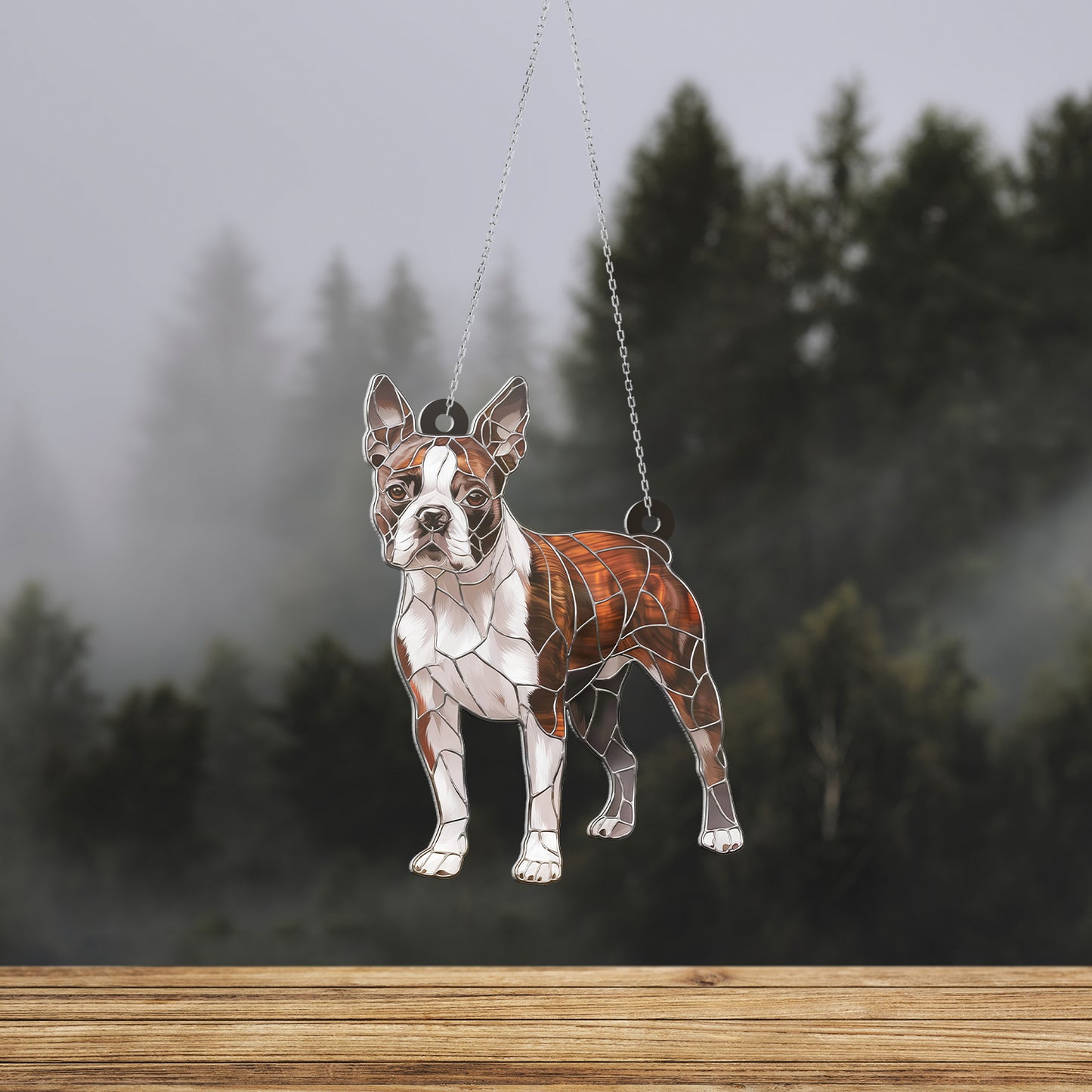 Boston Terrier Acrylic Hanging Decor