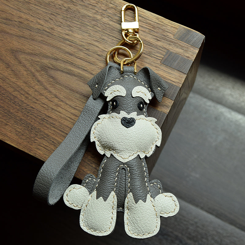 Handmade Schnauzer Key Ring