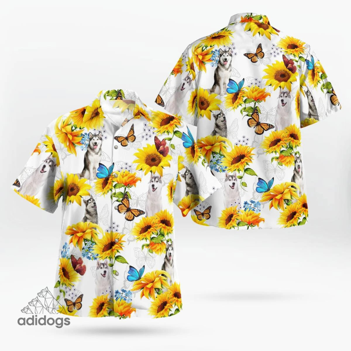 Husky Sunflower Hawaii Shirt