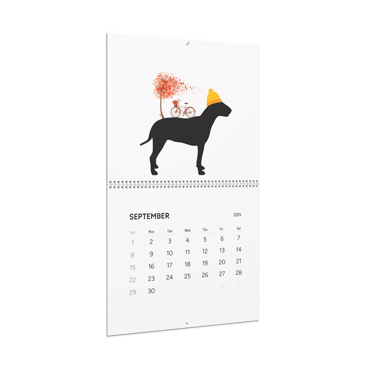 Bull Terrier Wall Calendar 2024