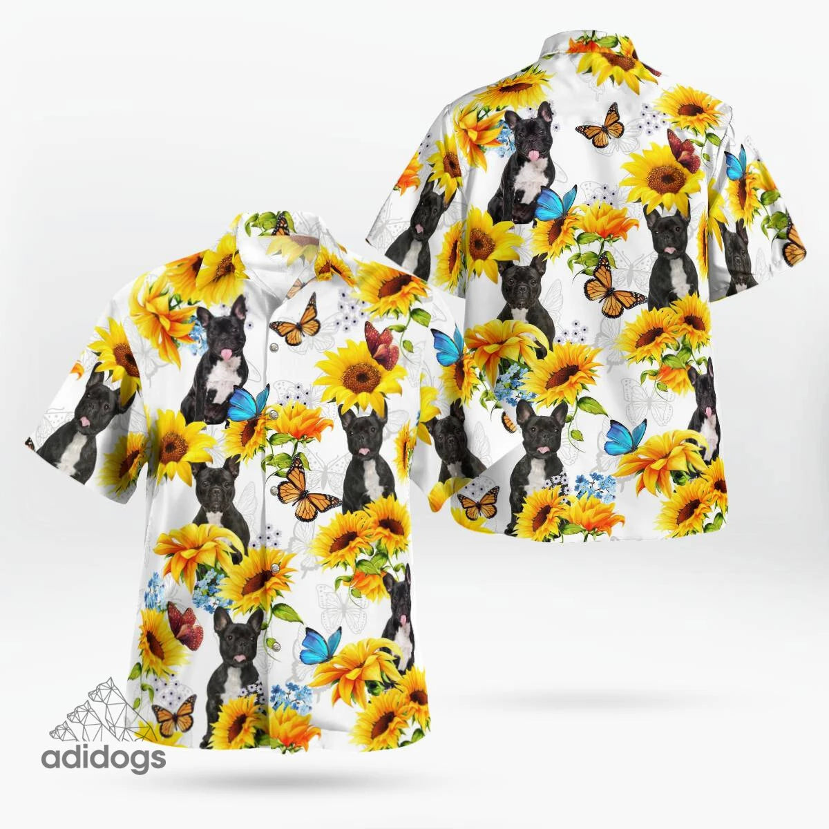 French Bulldog Sunflower Hawaii Shirt