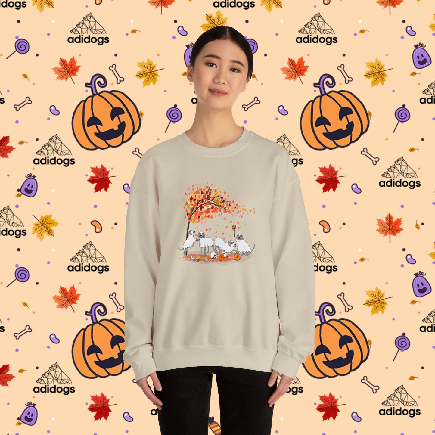 Fall Vibes Weimaraner Halloween Sweatshirts