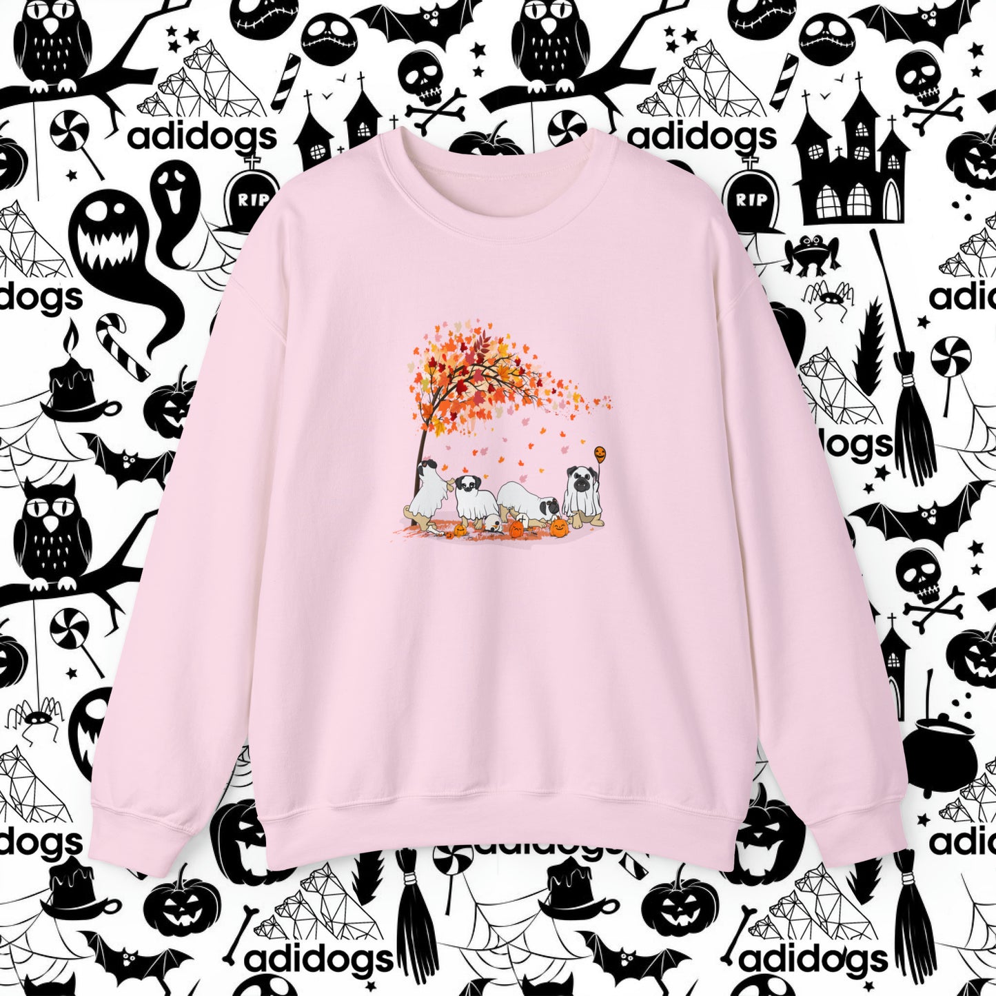 Pug Fall Vibes Halloween Sweatshirts