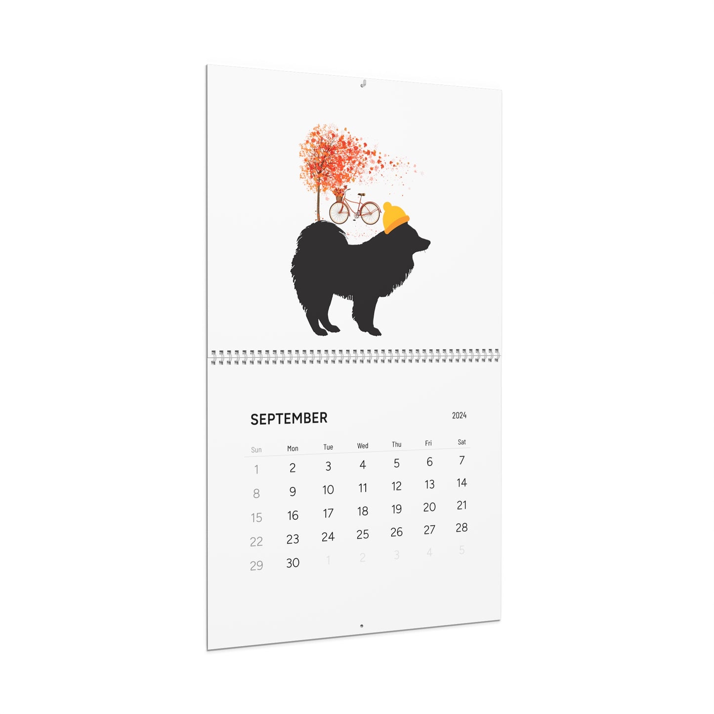 Samoyed Wall Calendar 2024