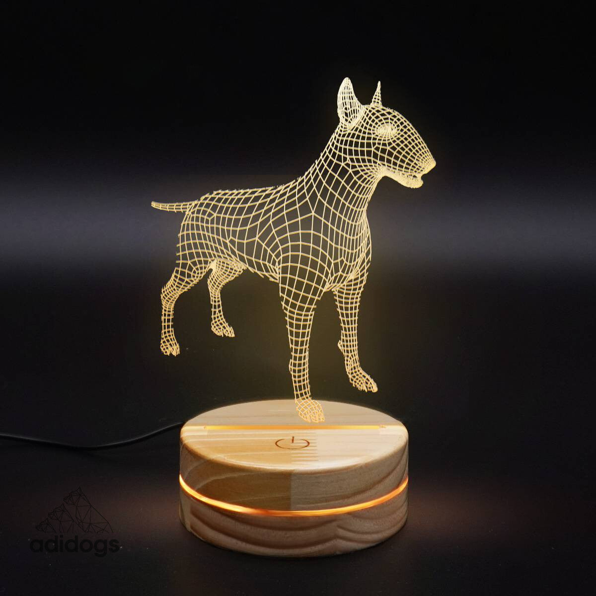 3D Bull Terrier LED Lamp