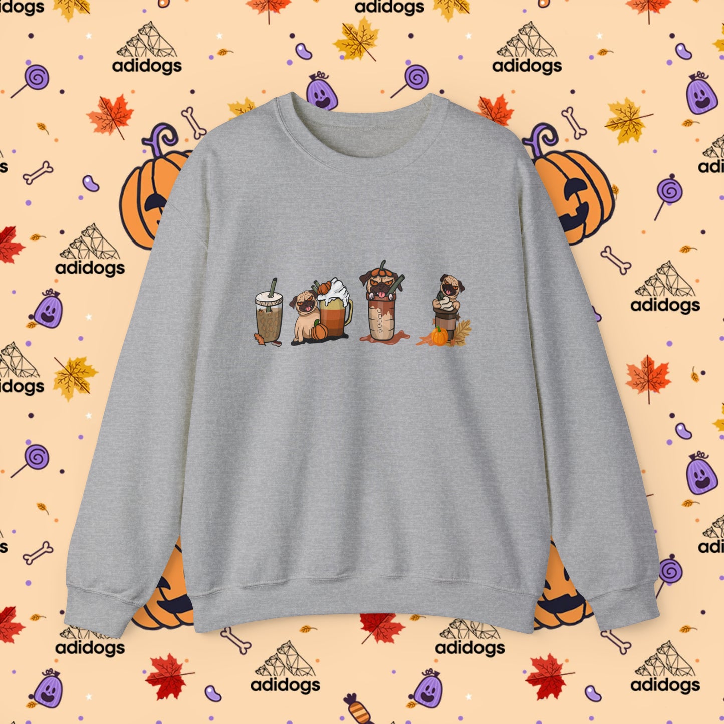 Pug Pumpkin Spice Latte Sweatshirts