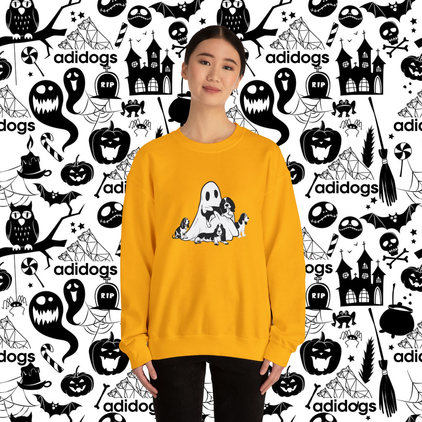 Spooky Basset Hound Sweatshirts