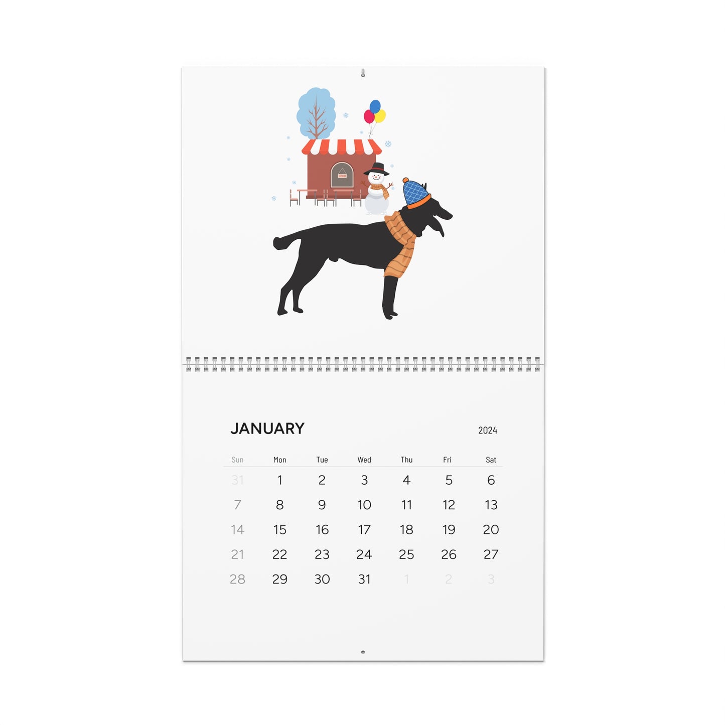 Malinois Wall Calendar 2024