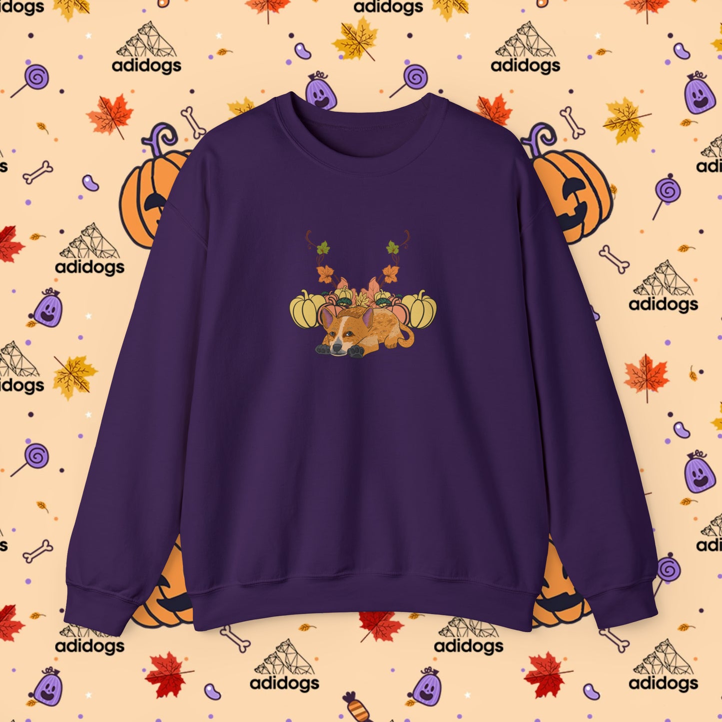 Blue Heeler Pumpkin Fall Sweatshirts