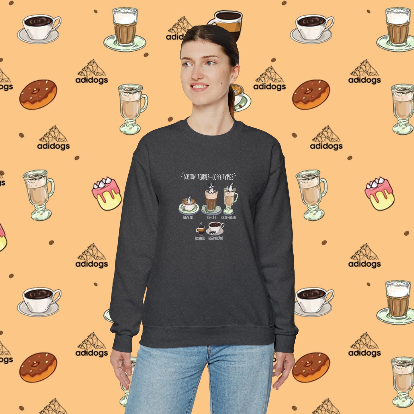 Boston Terrier Lovers Coffee Sweatshirts