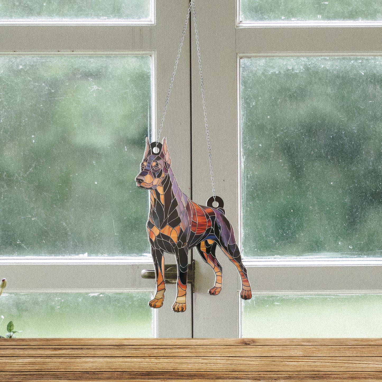 Doberman Acrylic Hanging Decor