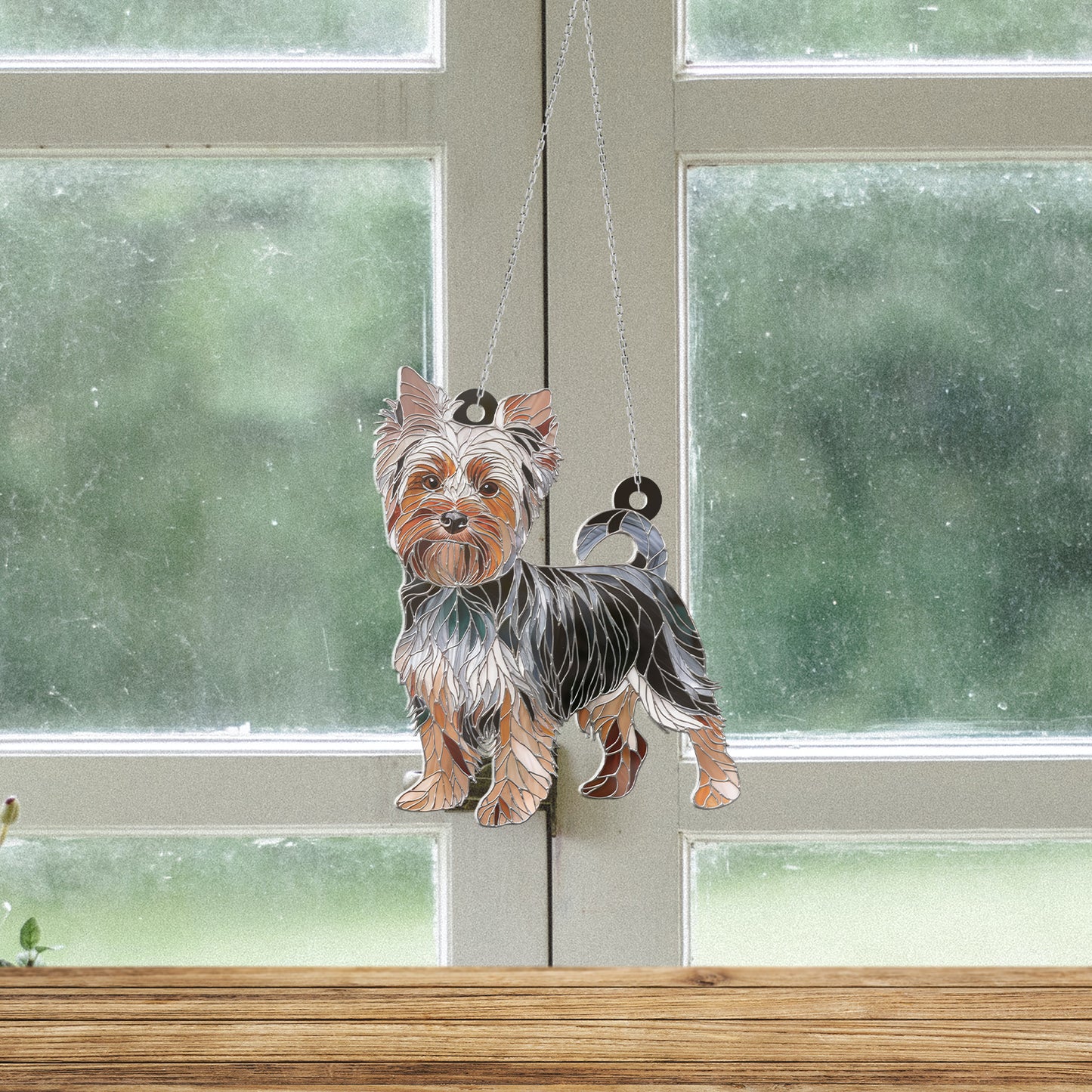 Yorkie Acrylic Hanging Decor