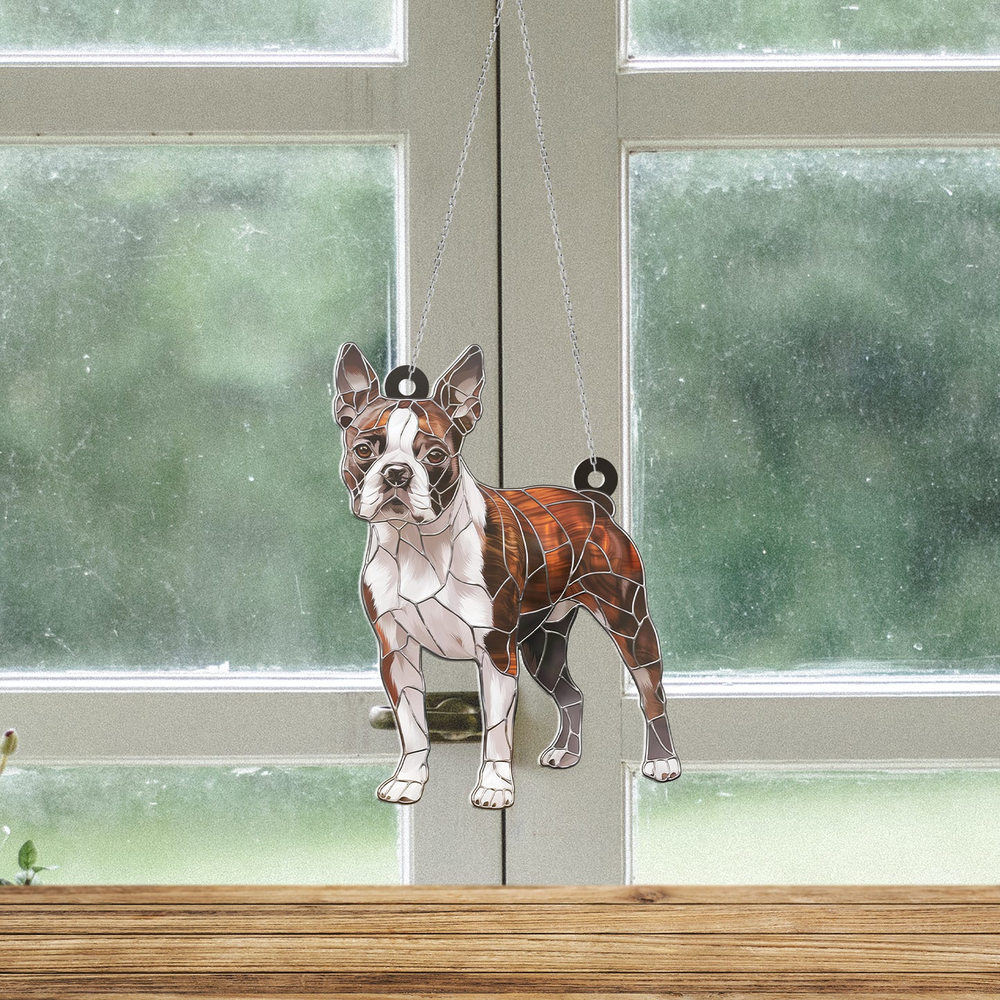 Boston Terrier Acrylic Hanging Decor