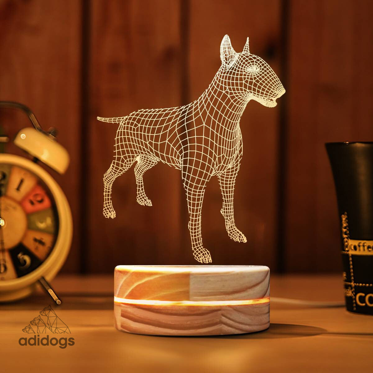 3D Bull Terrier LED Lamp