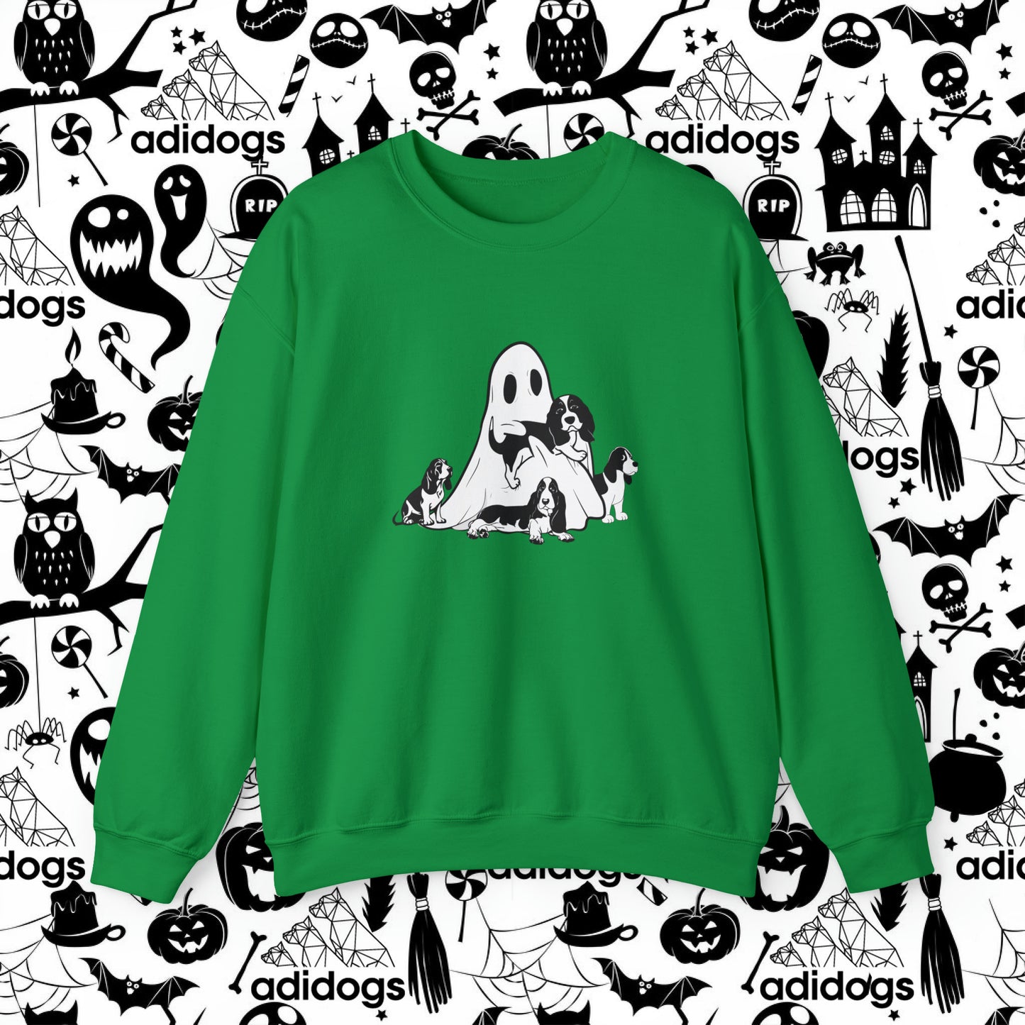 Spooky Basset Hound Sweatshirts