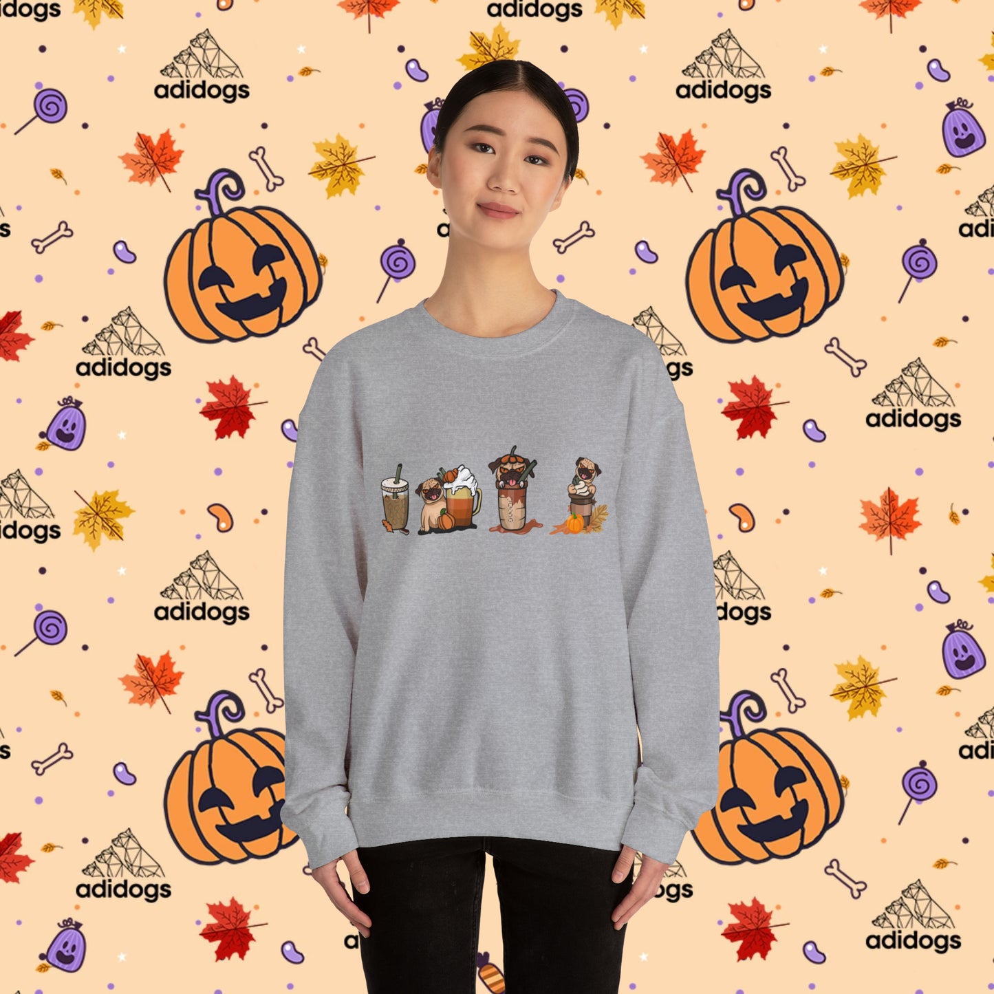 Pug Pumpkin Spice Latte Sweatshirts