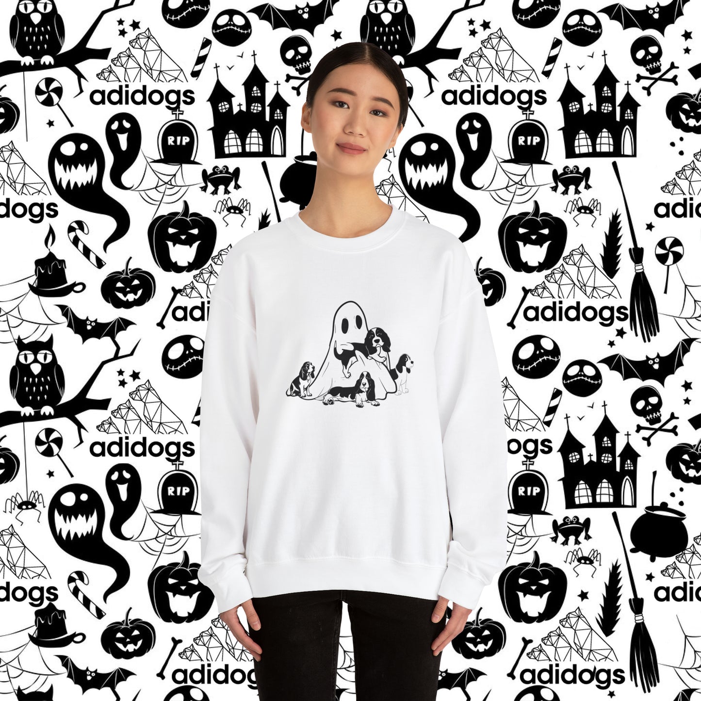 Spooky Basset Hound Sweatshirts