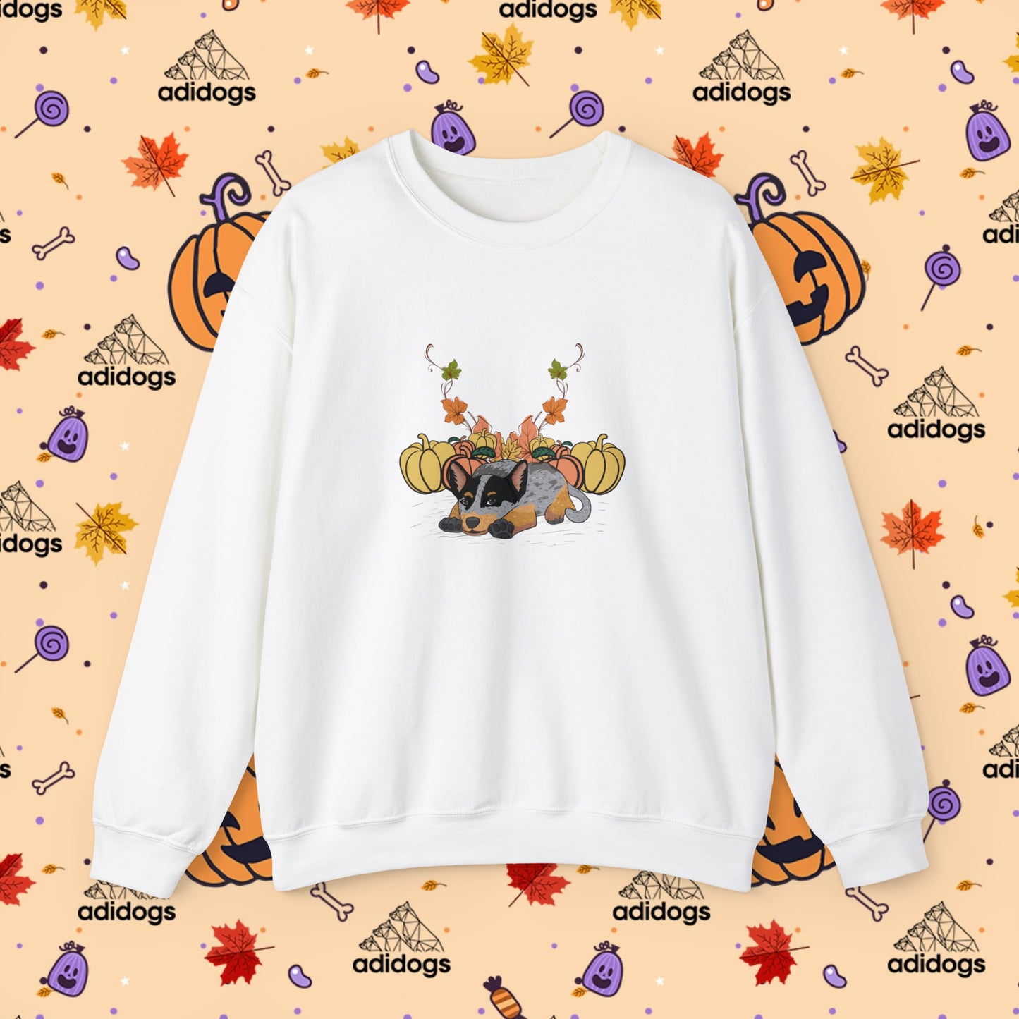 Blue Heeler Pumpkin Fall Sweatshirts