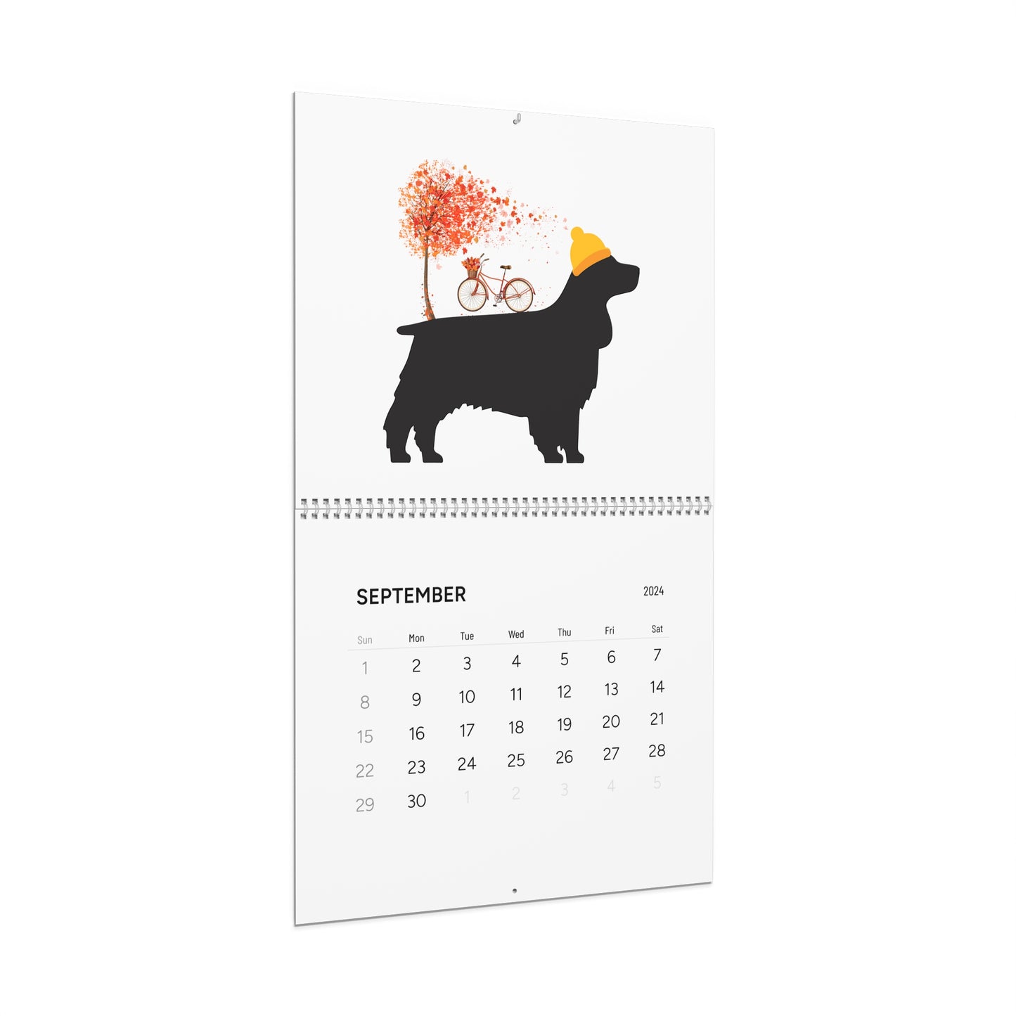 Cocker Spaniel Wall Calendar 2024