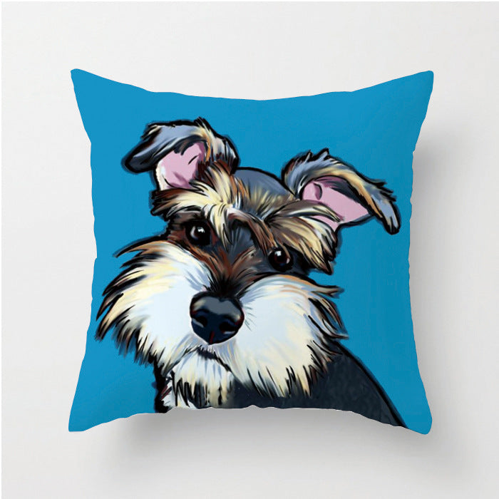 Indoor Schnauzer pillow