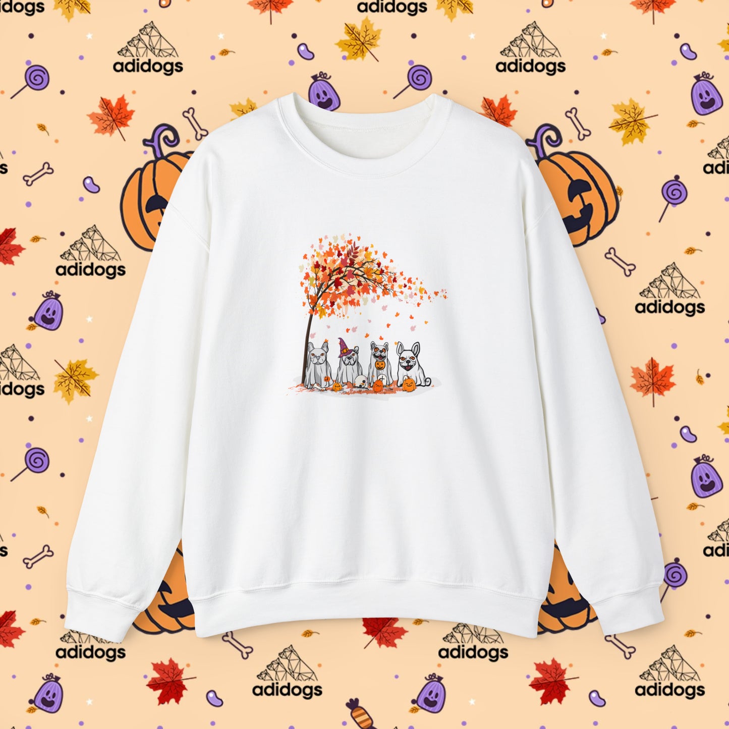 Fall Vibes Frenchie Halloween Sweatshirts