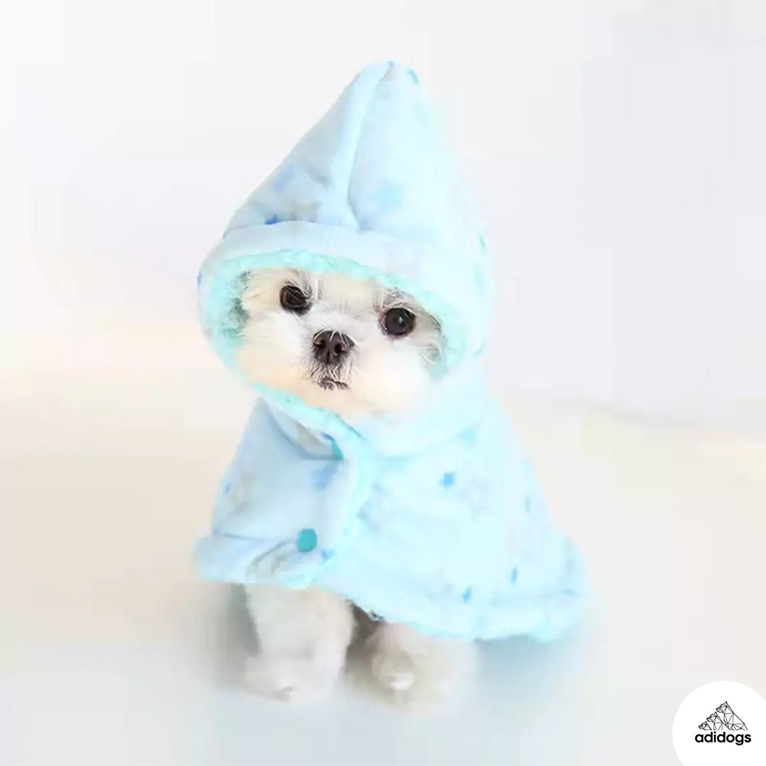 Small Dog Plushy Velvet Hooded Blanket