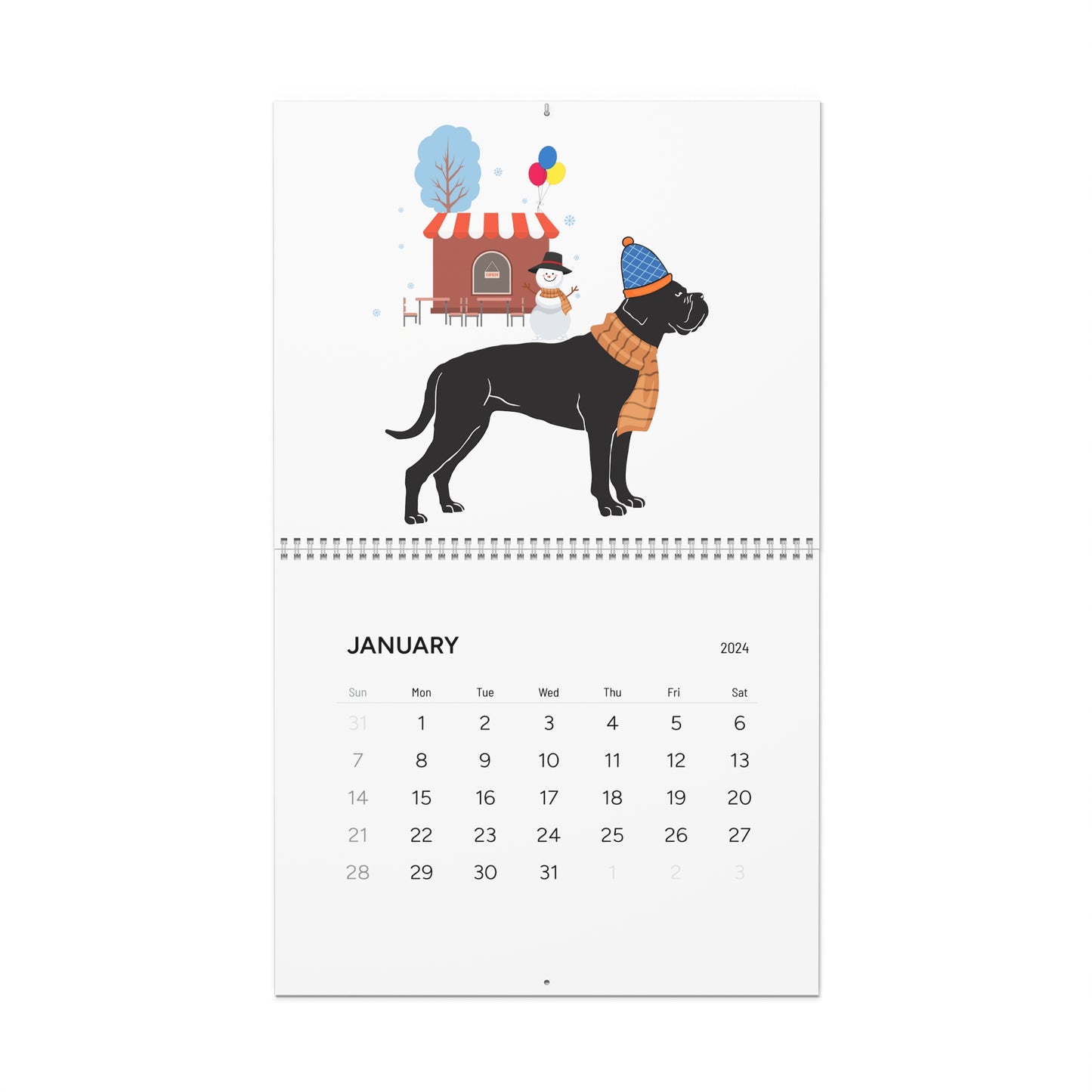 Cane Corso Wall Calendar 2024