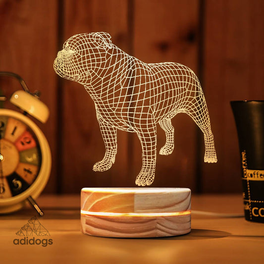 3D Bulldog LED Lamp