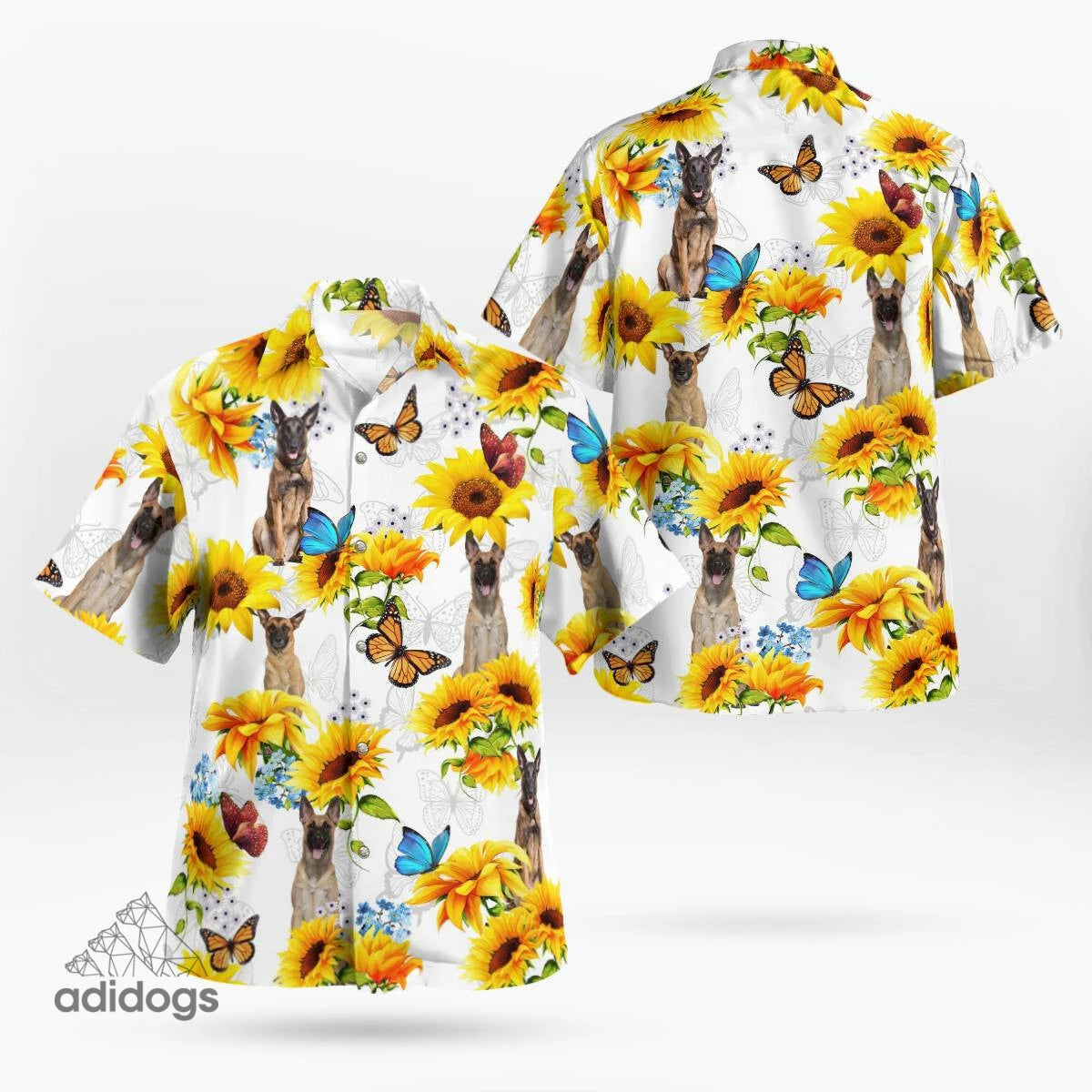 Malinois Sunflower Hawaii Shirt