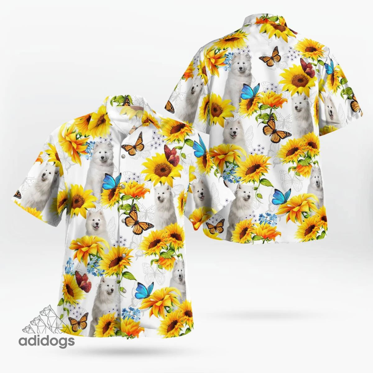 Samoyed Sunflower Hawaii Shirt