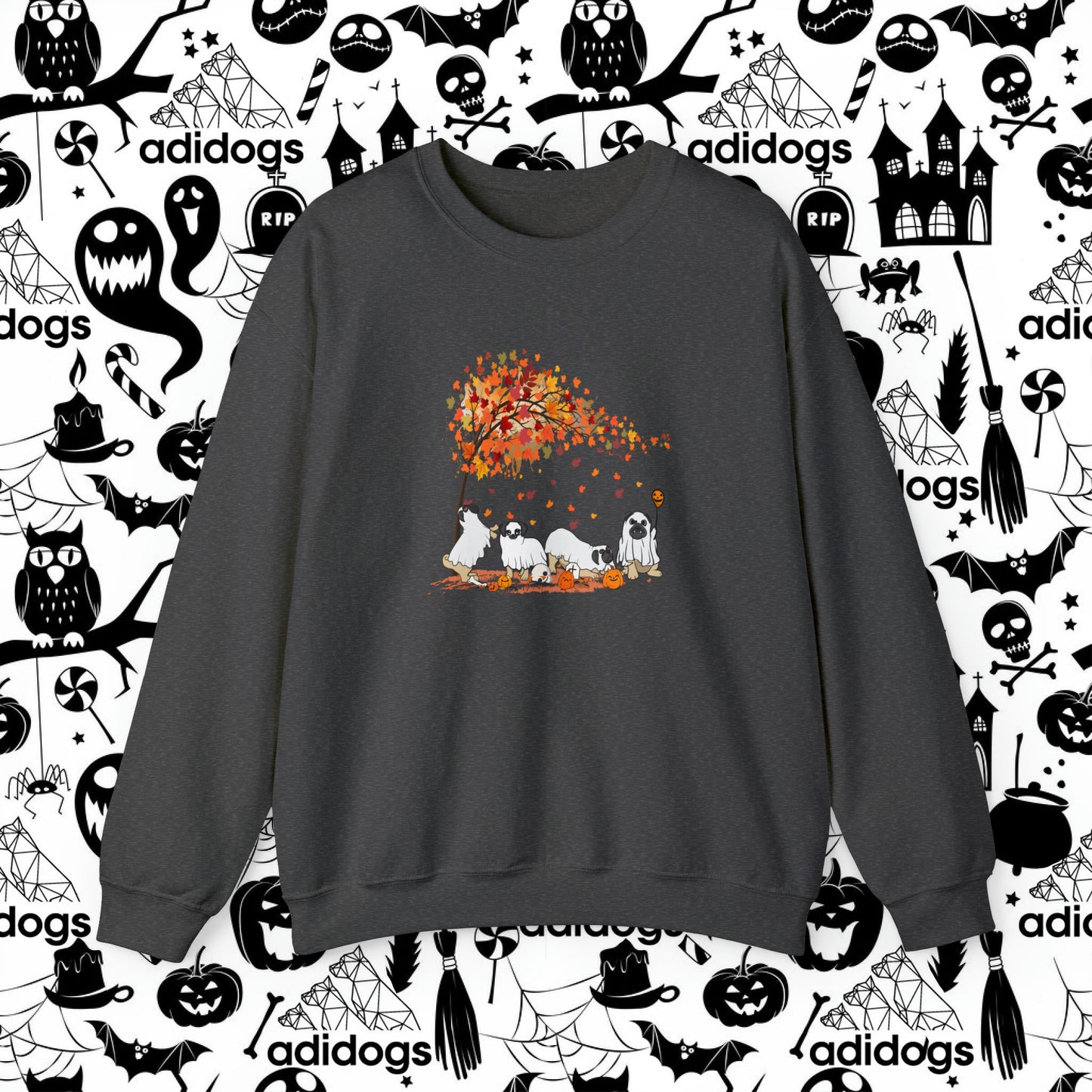 Pug Fall Vibes Halloween Sweatshirts