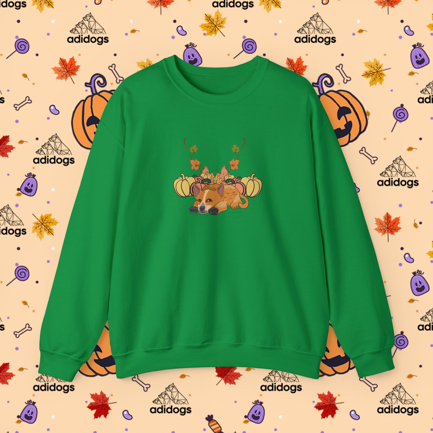 Blue Heeler Pumpkin Fall Sweatshirts