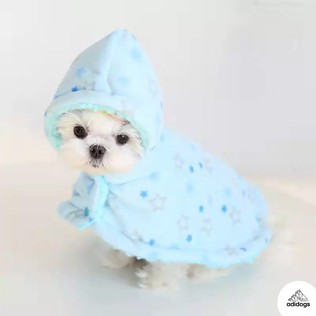 Small Dog Plushy Velvet Hooded Blanket