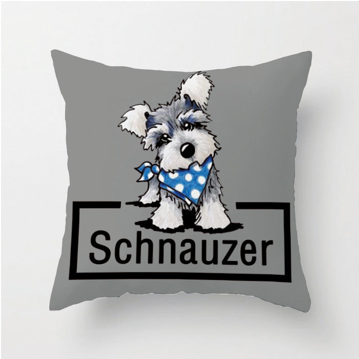 Indoor Schnauzer pillow