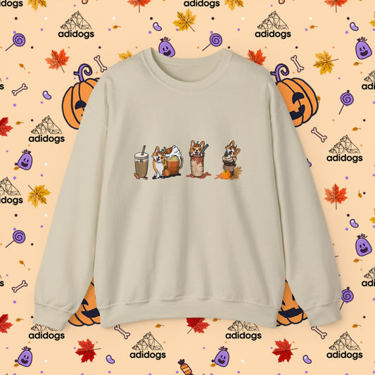 Corgi Pumpkin Spice Latte Sweatshirts