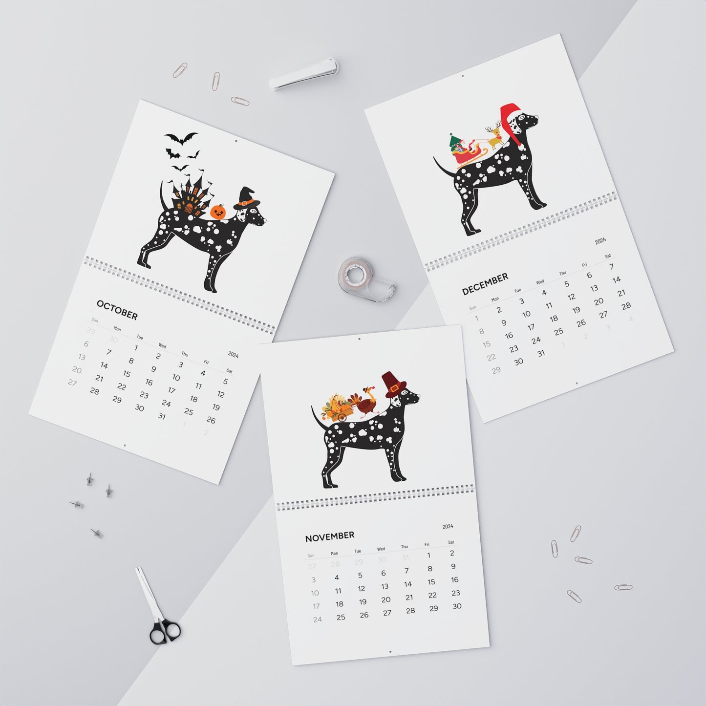 Dalmatian Wall Calendar 2024