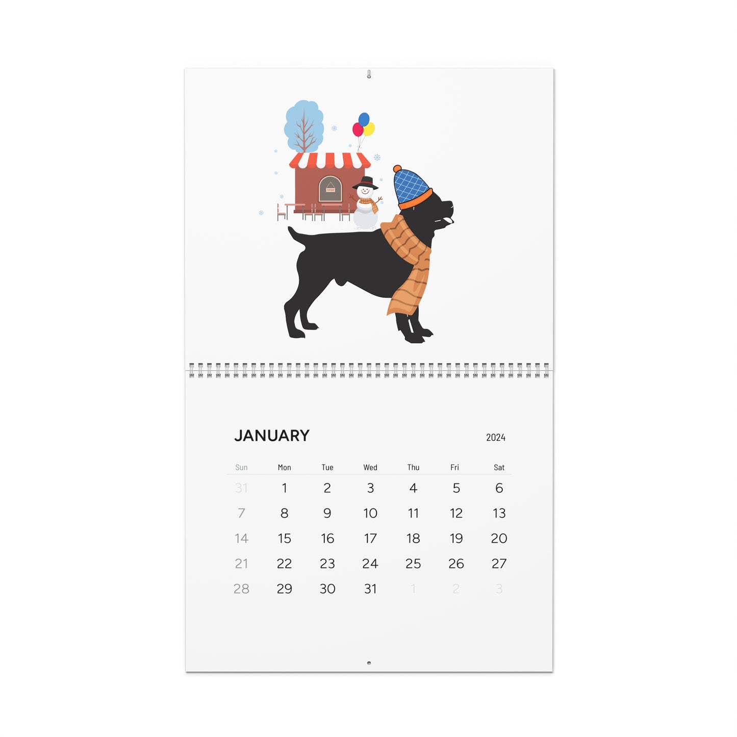 Rottweiler Wall Calendar 2024