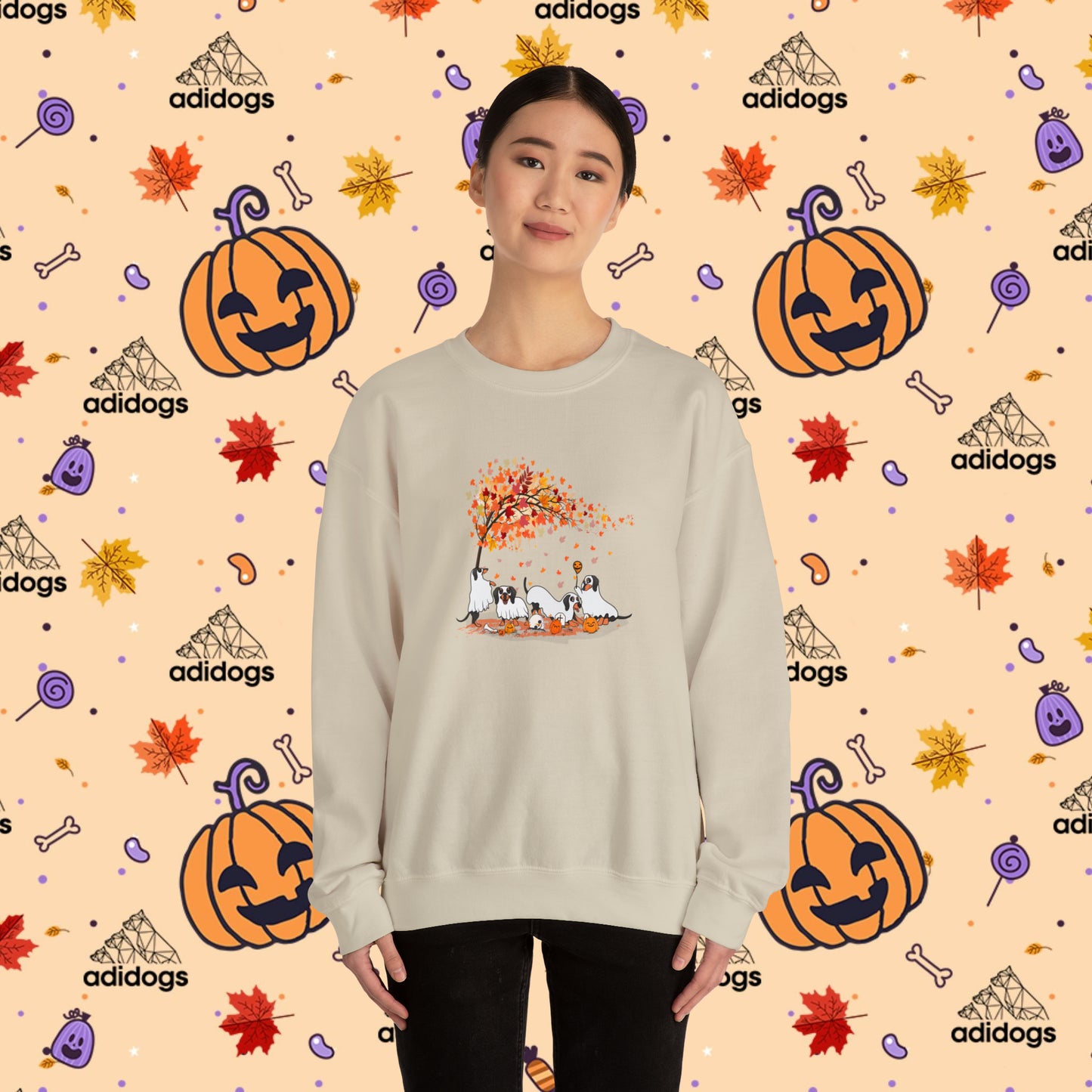 Fall Vibes Dachshund Halloween Sweatshirts