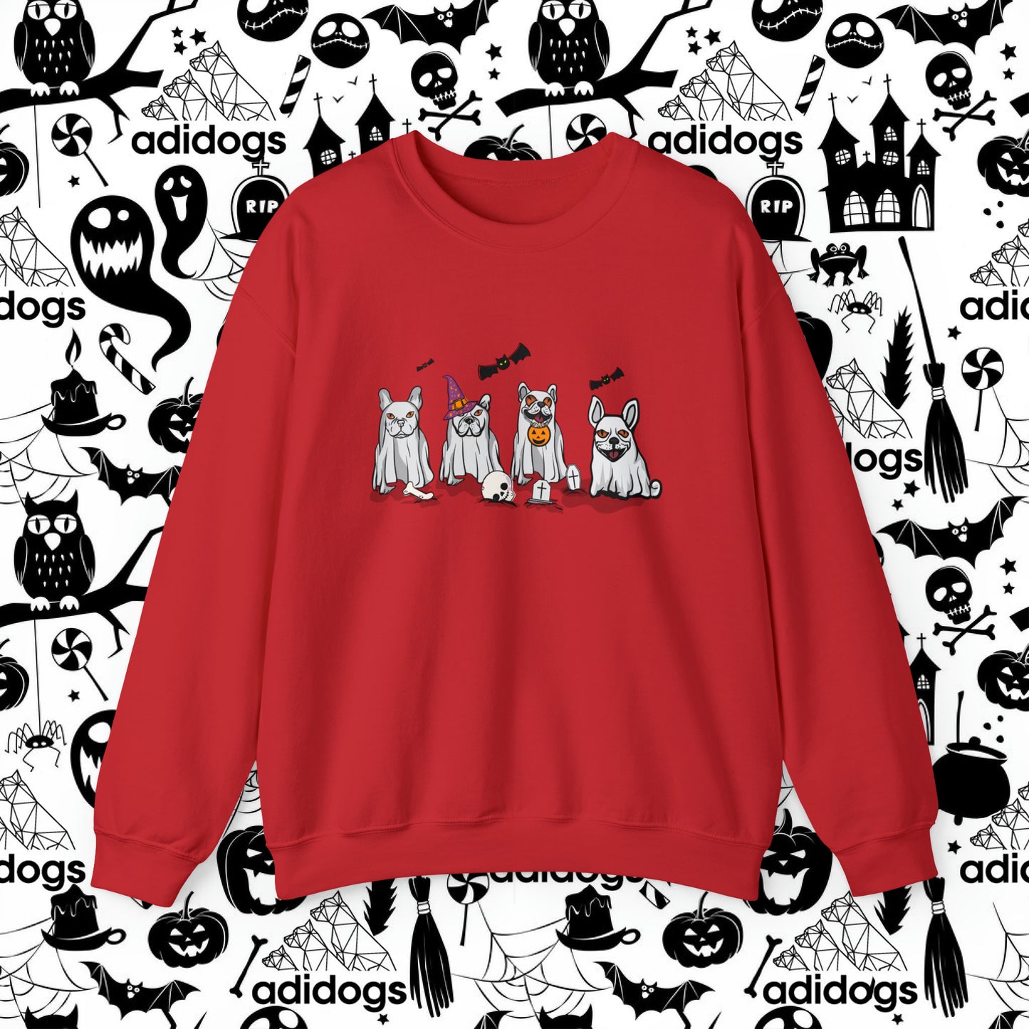 Frenchie Boo Ghost Halloween Sweatshirts