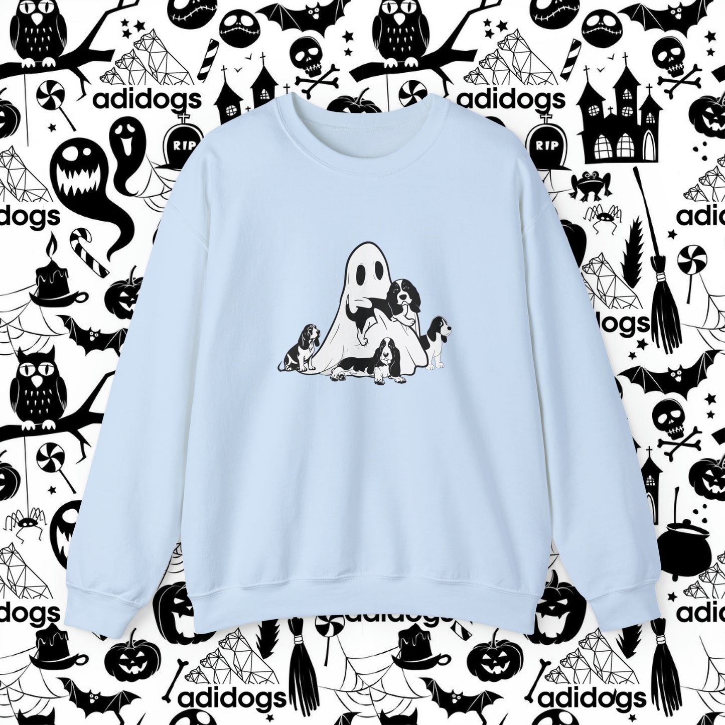 Spooky Basset Hound Sweatshirts