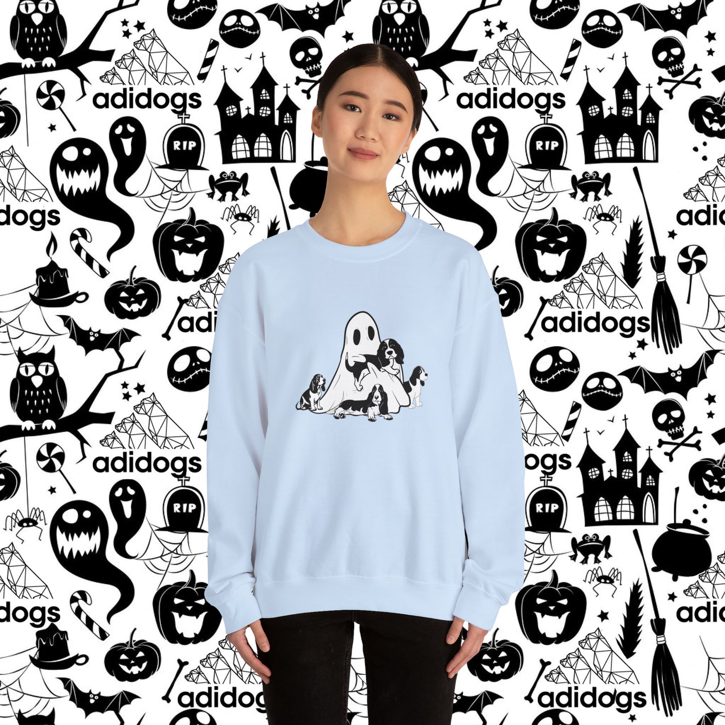 Spooky Basset Hound Sweatshirts