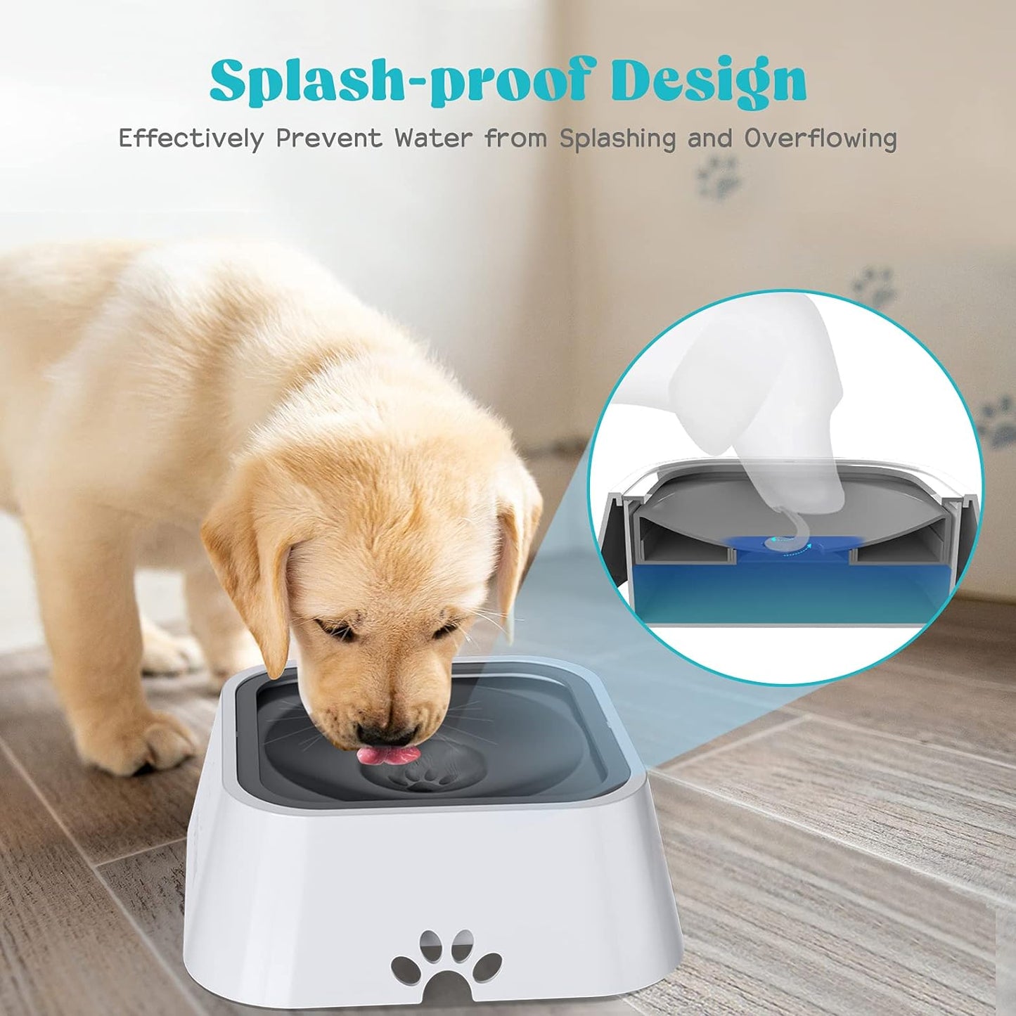 No-Spill Pet Water Bowl