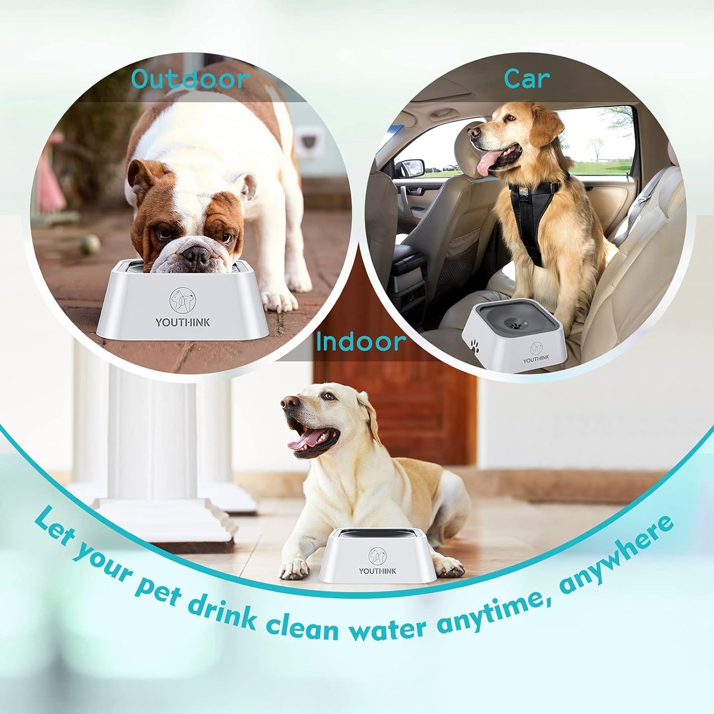 No-Spill Pet Water Bowl